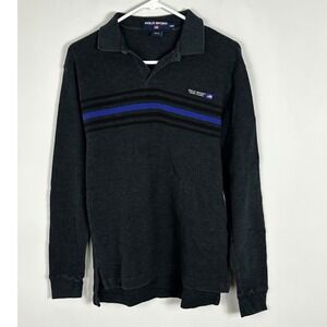 Polo Sport Ralph Lauren Polo Long Sleeve Knit Sweater Grey Blue Mens Size Medium